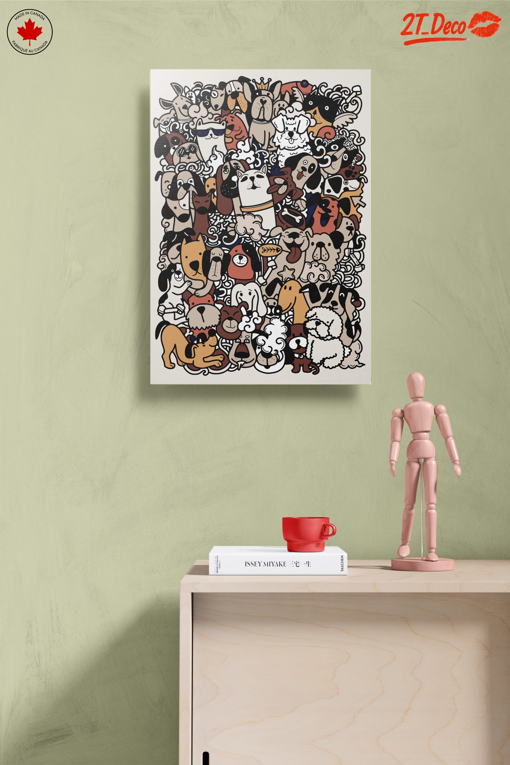Playful Dog Collage Art - Image 14