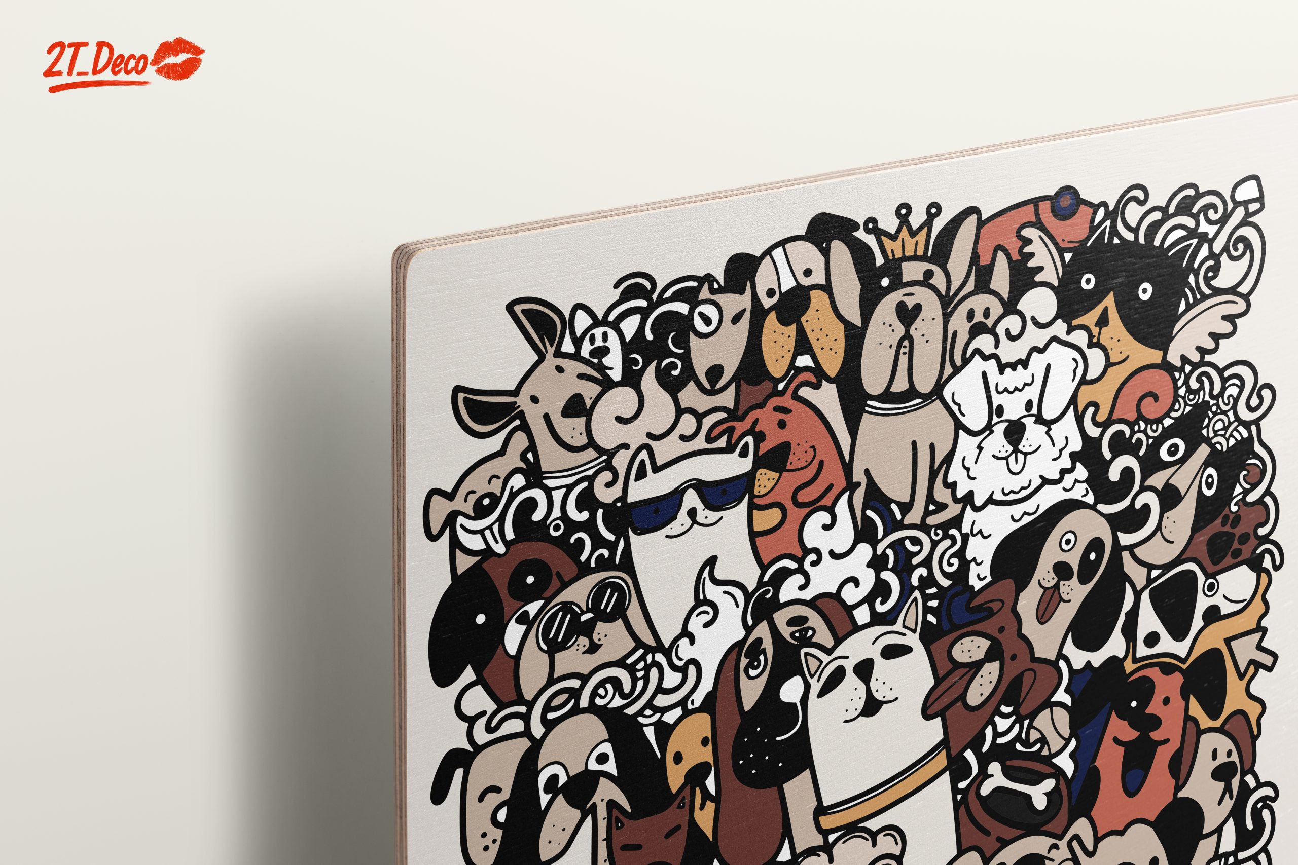 Playful Dog Collage Art - Image 15