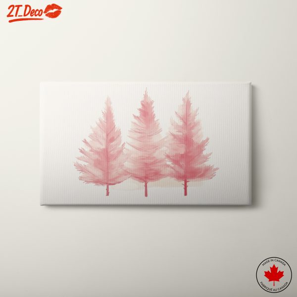 Stylized Pink Trees Art