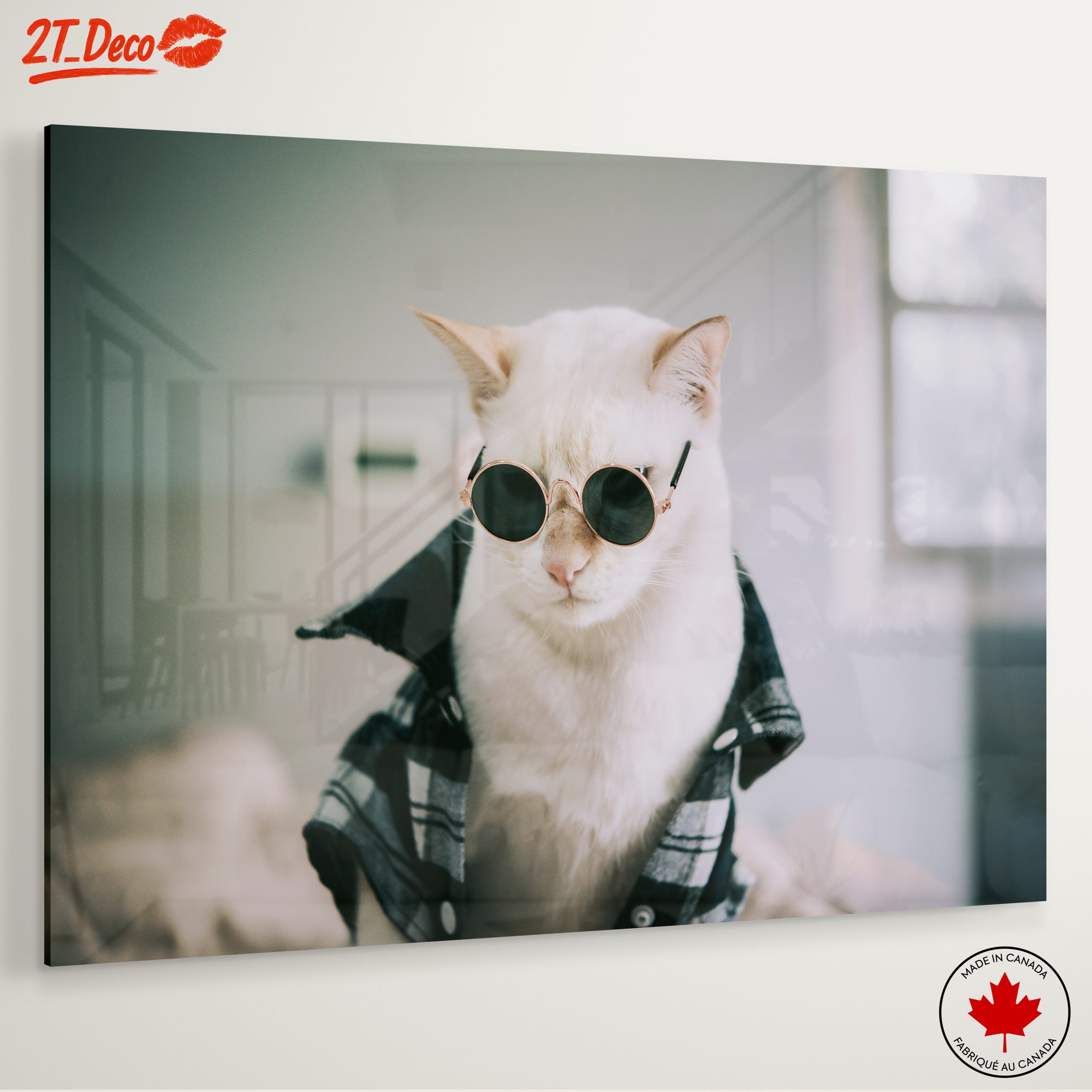 Stylish Cat in Sunglasses Wall Art - Image 6