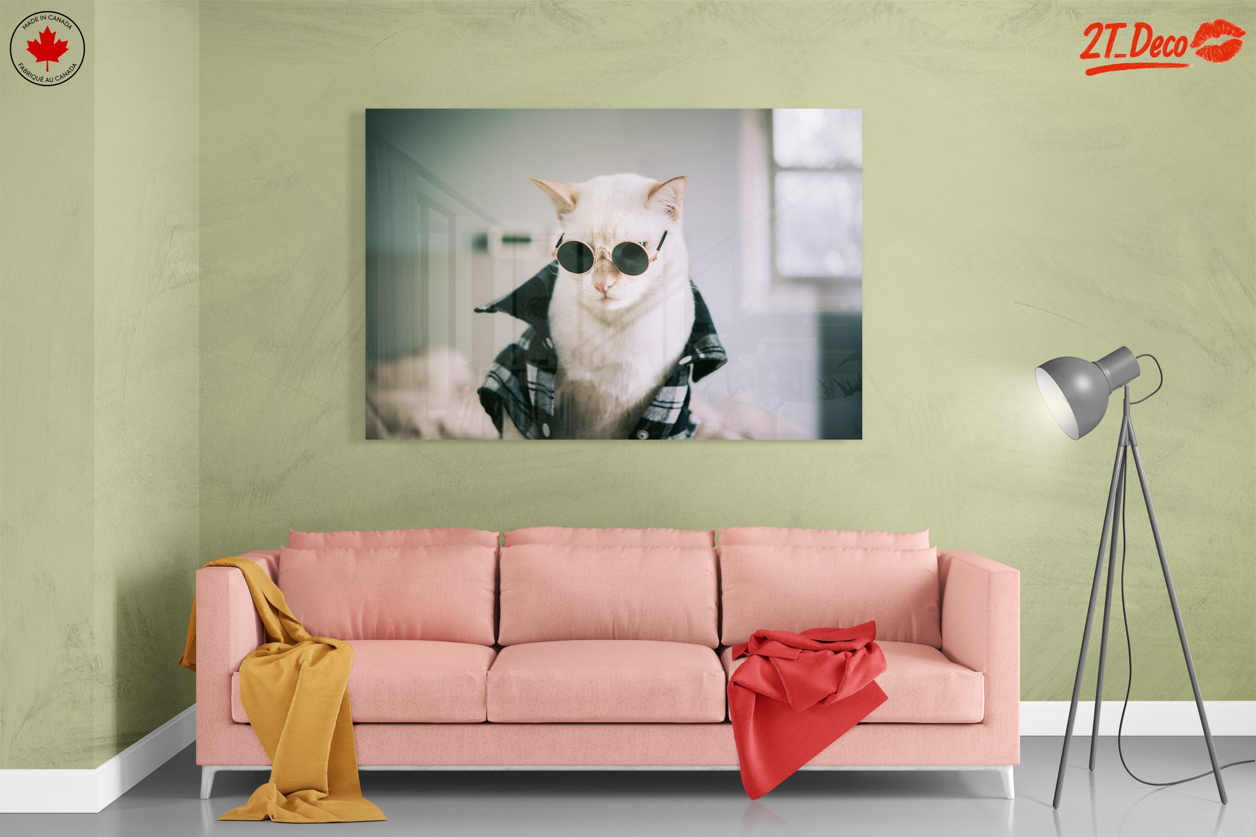 Stylish Cat in Sunglasses Wall Art - Image 7