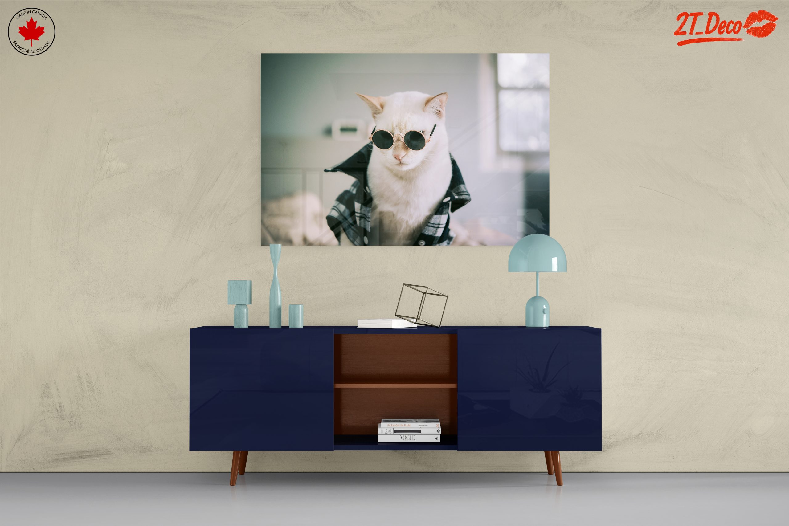 Stylish Cat in Sunglasses Wall Art - Image 8