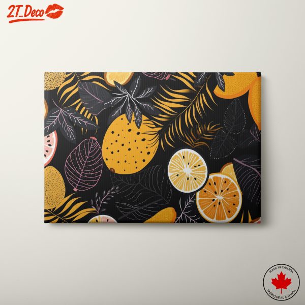 Colorful Abstract Fruit and Leaf Art