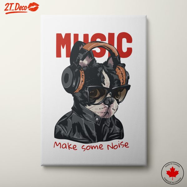 Cool Music-Themed Animal Art Print