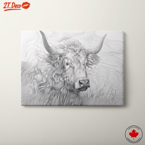 Stylized Illustration of a Bull