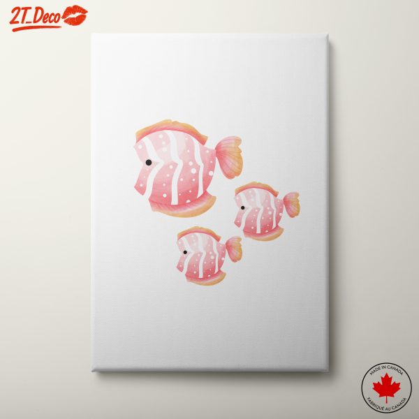 Whimsical Fish Artwork in Soft Pastel