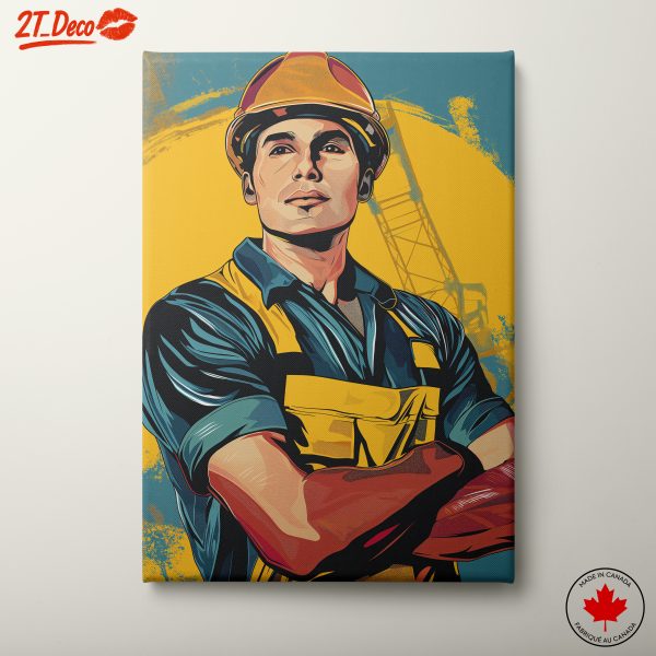 Construction Worker Portrait Art
