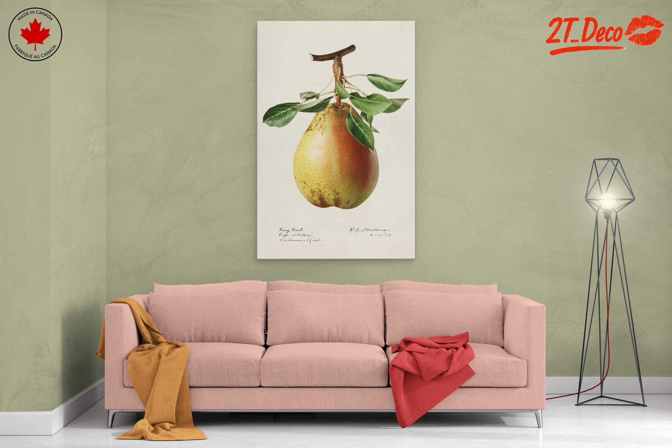 Detailed Botanical Art of a Pear - Image 2