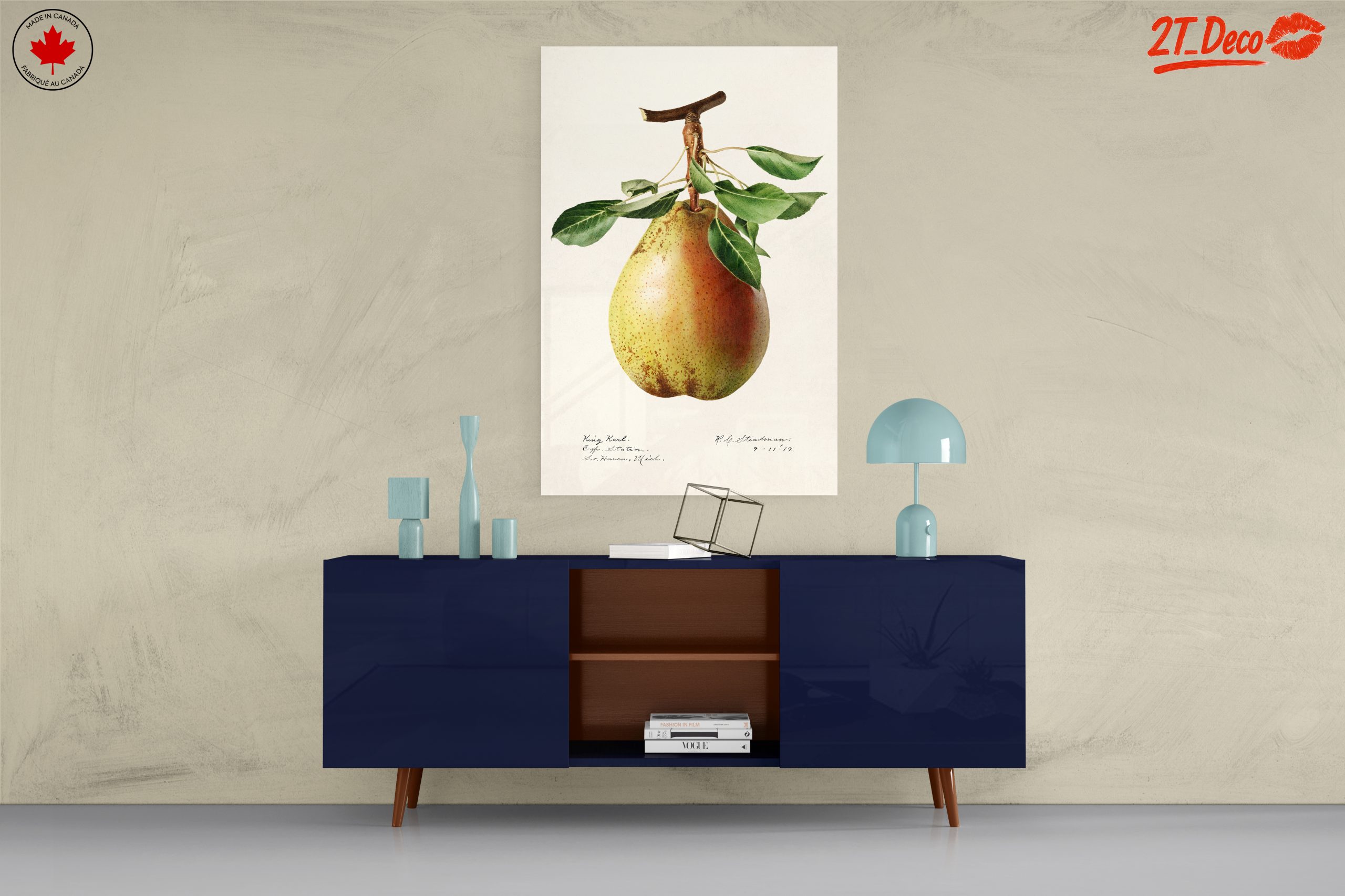 Detailed Botanical Art of a Pear - Image 8