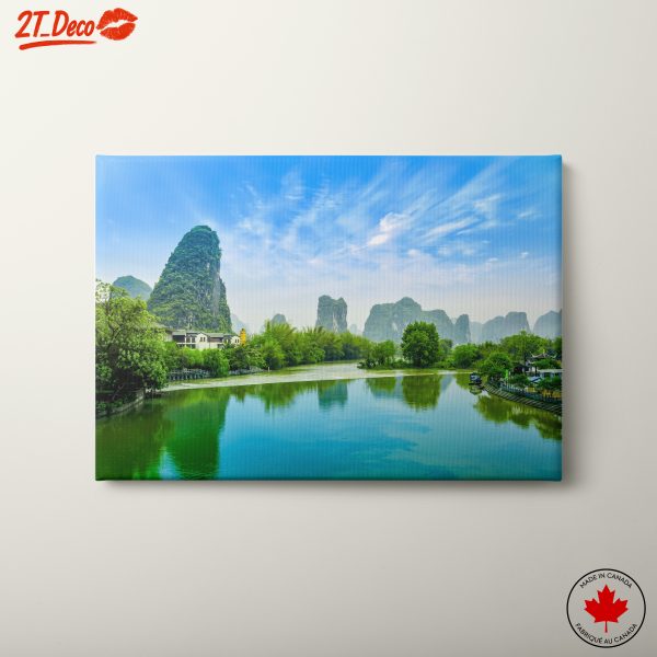Serene Natural Landscape with Mountains and Water