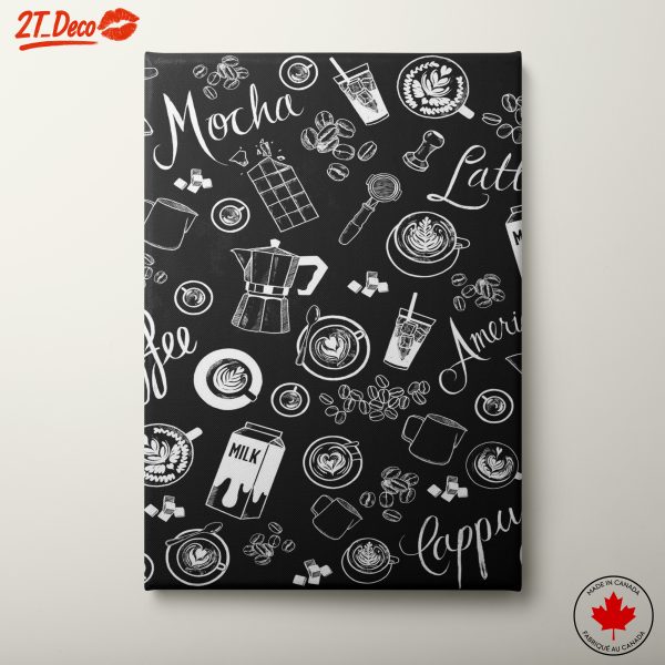 Chalkboard Coffee Art Composition