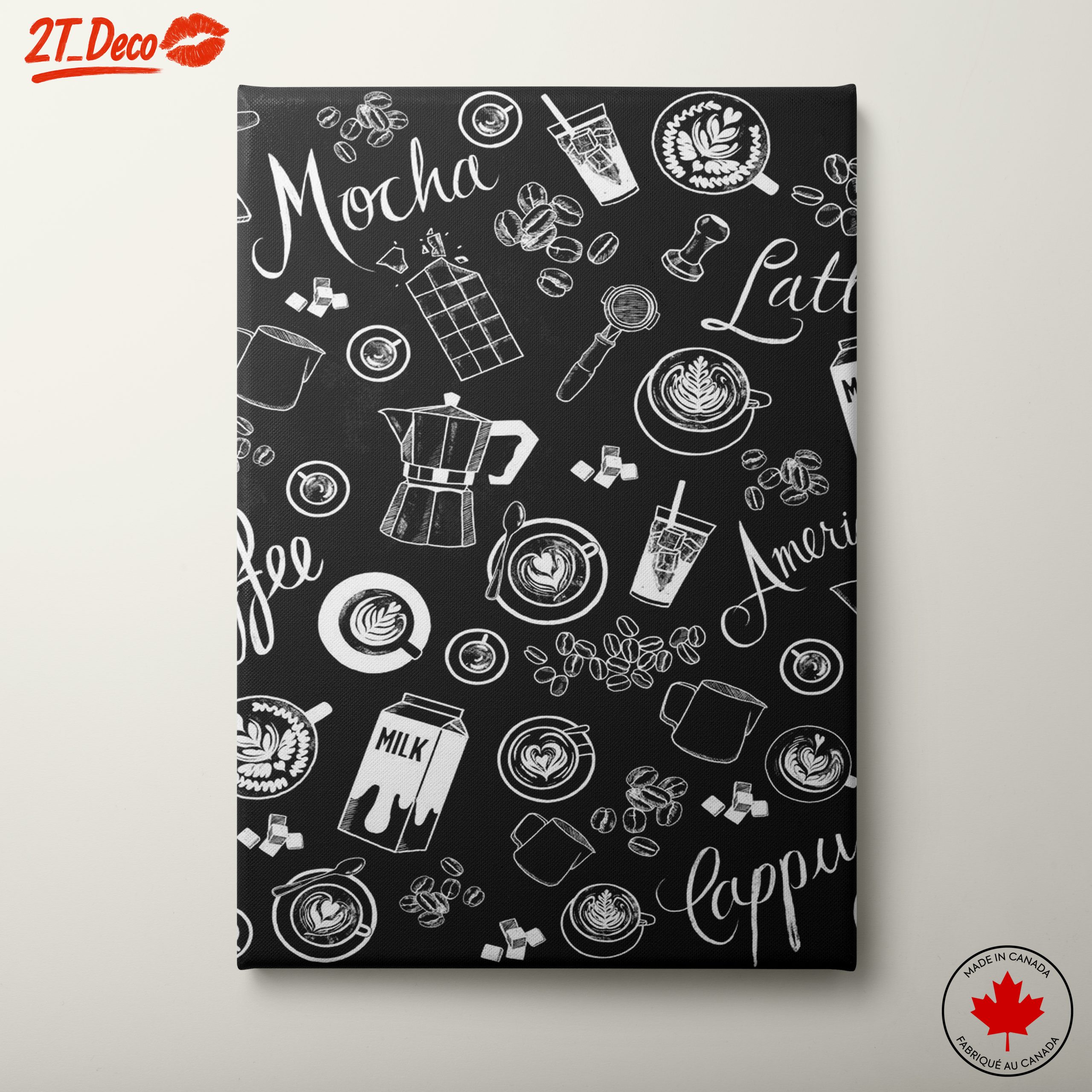 Chalkboard Coffee Art Composition