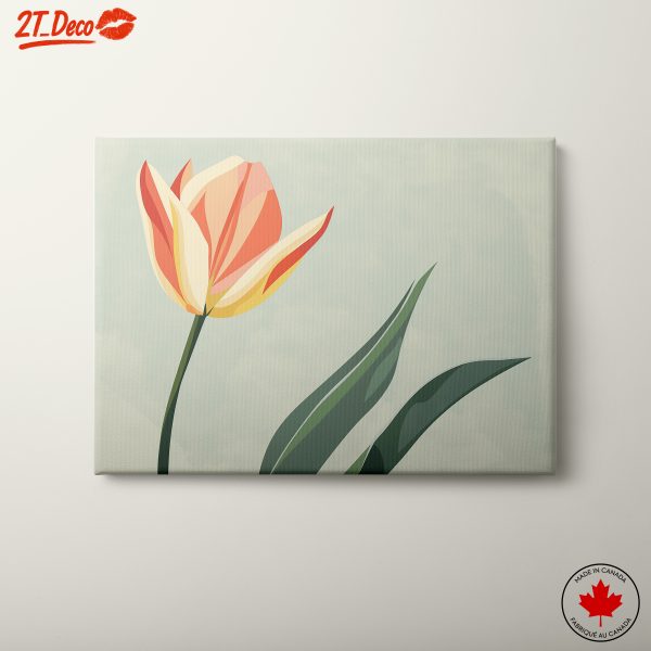 Stylized Botanical Art with Tulip