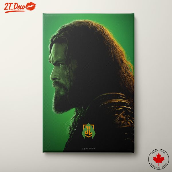 Aquaman Character Art in Green Glow