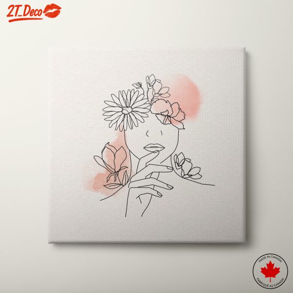 Stylized Floral Contemporary Portrait Art