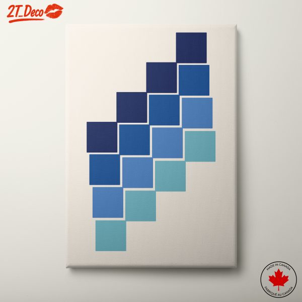 Geometric Abstract Blue Art