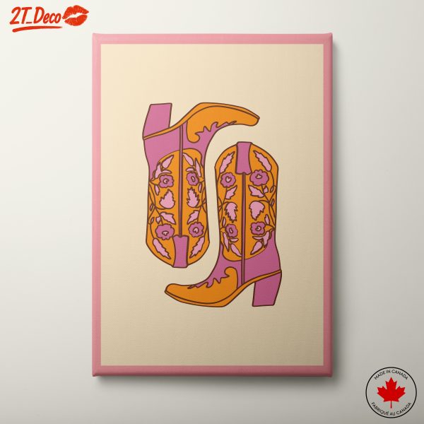 Colorful Floral Boots Artwork