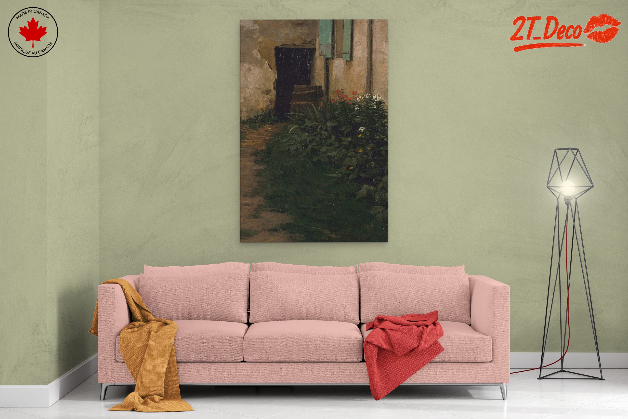Tranquil Garden Path Landscape Art - Image 2