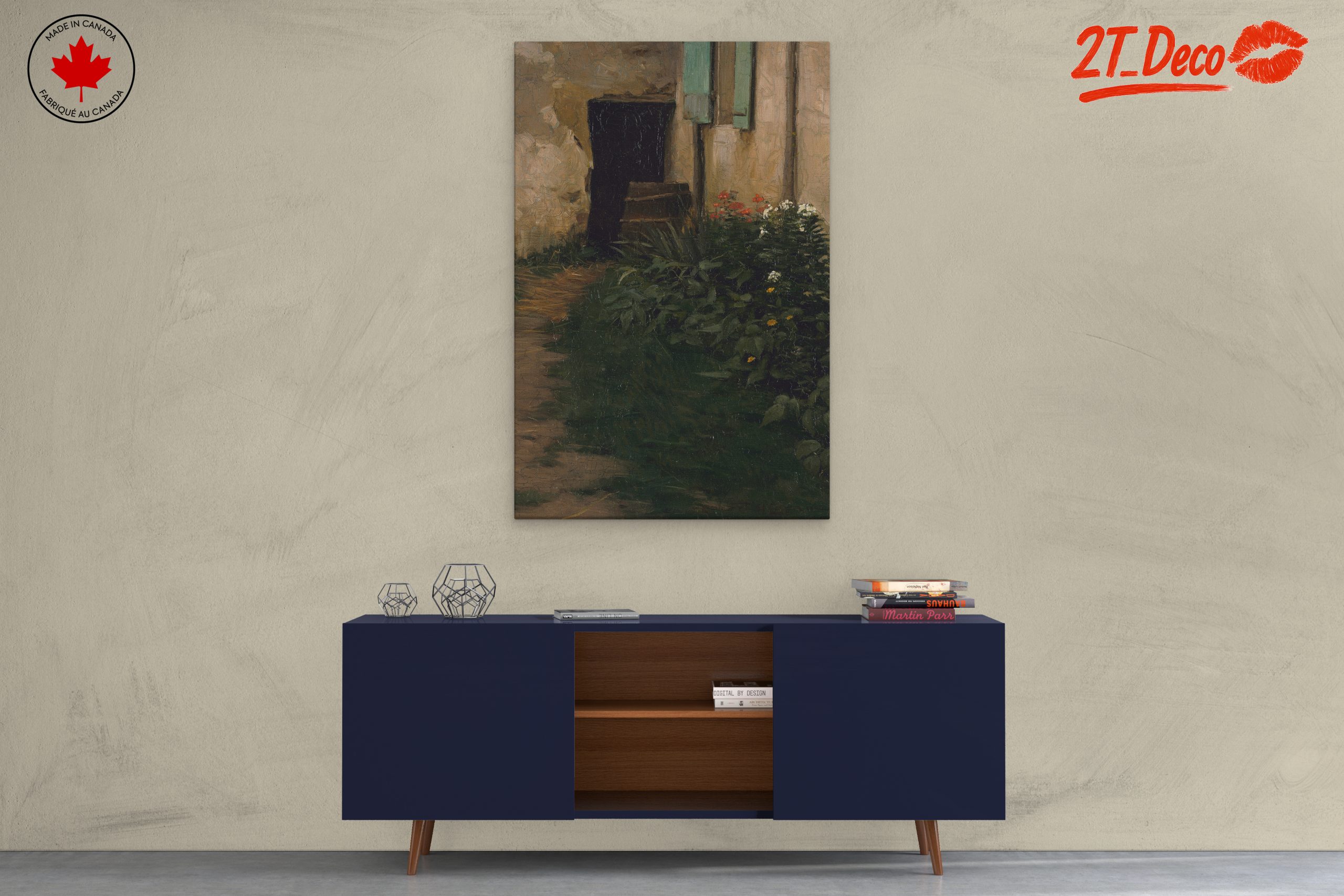Tranquil Garden Path Landscape Art - Image 3
