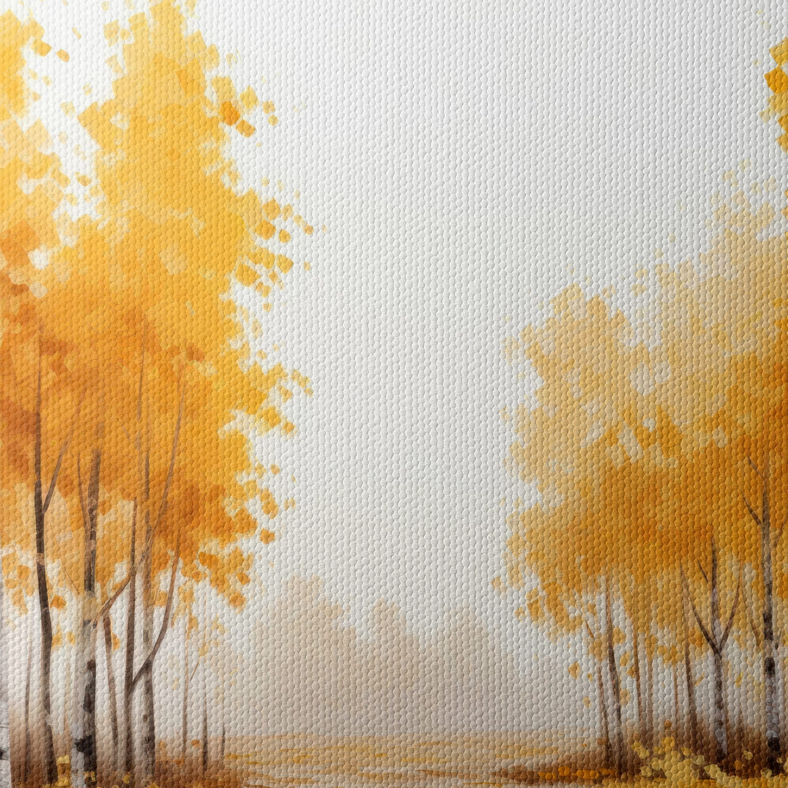 Vibrant Autumn Birch Trees Landscape Art - Image 4