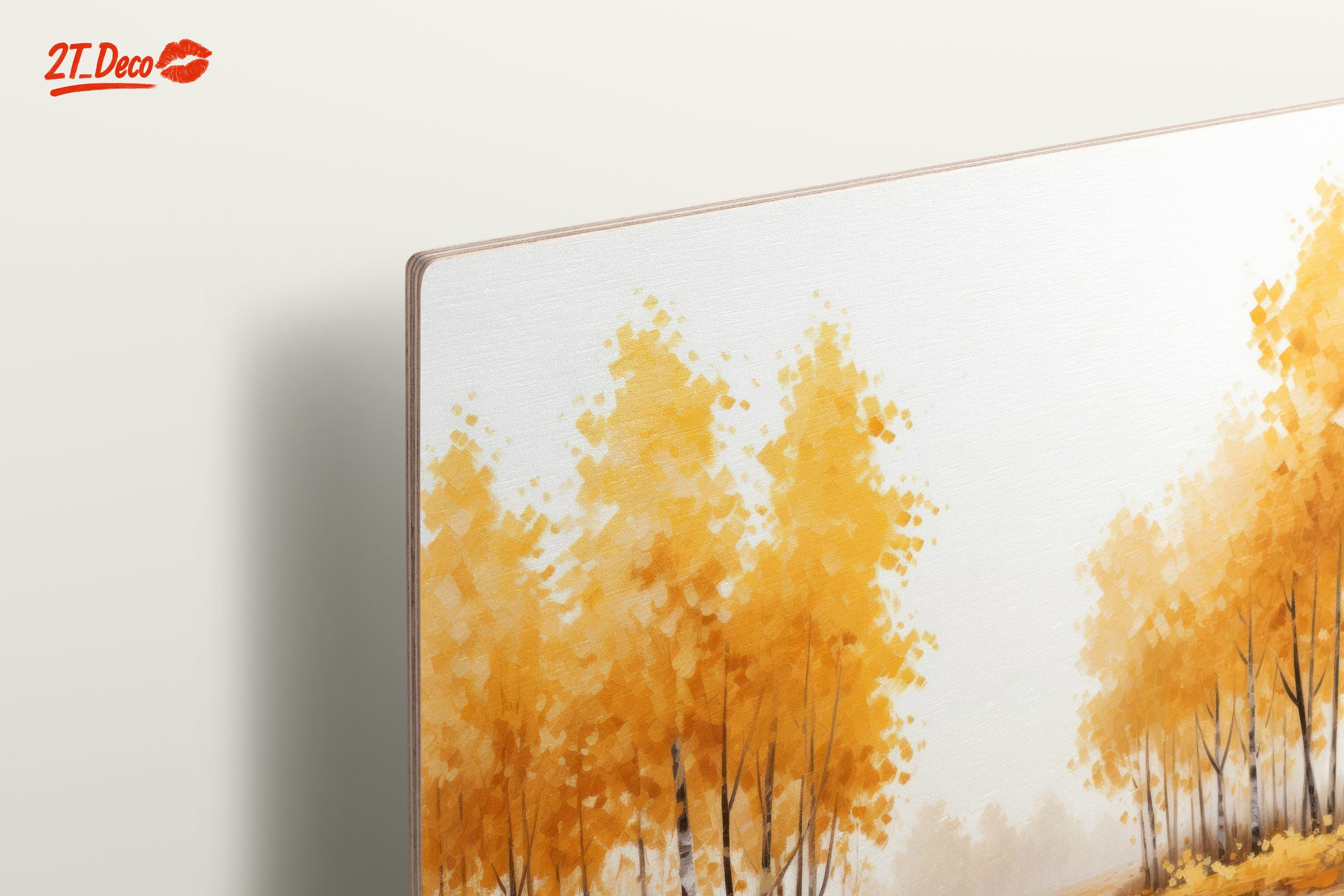 Vibrant Autumn Birch Trees Landscape Art - Image 15
