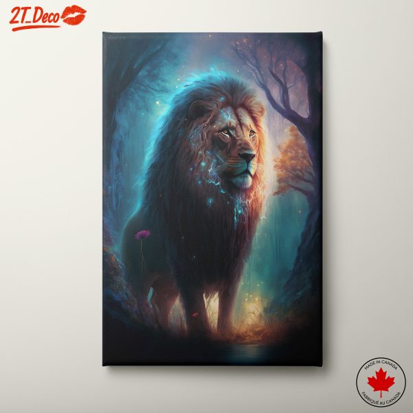 Majestic Lion in Ethereal Forest