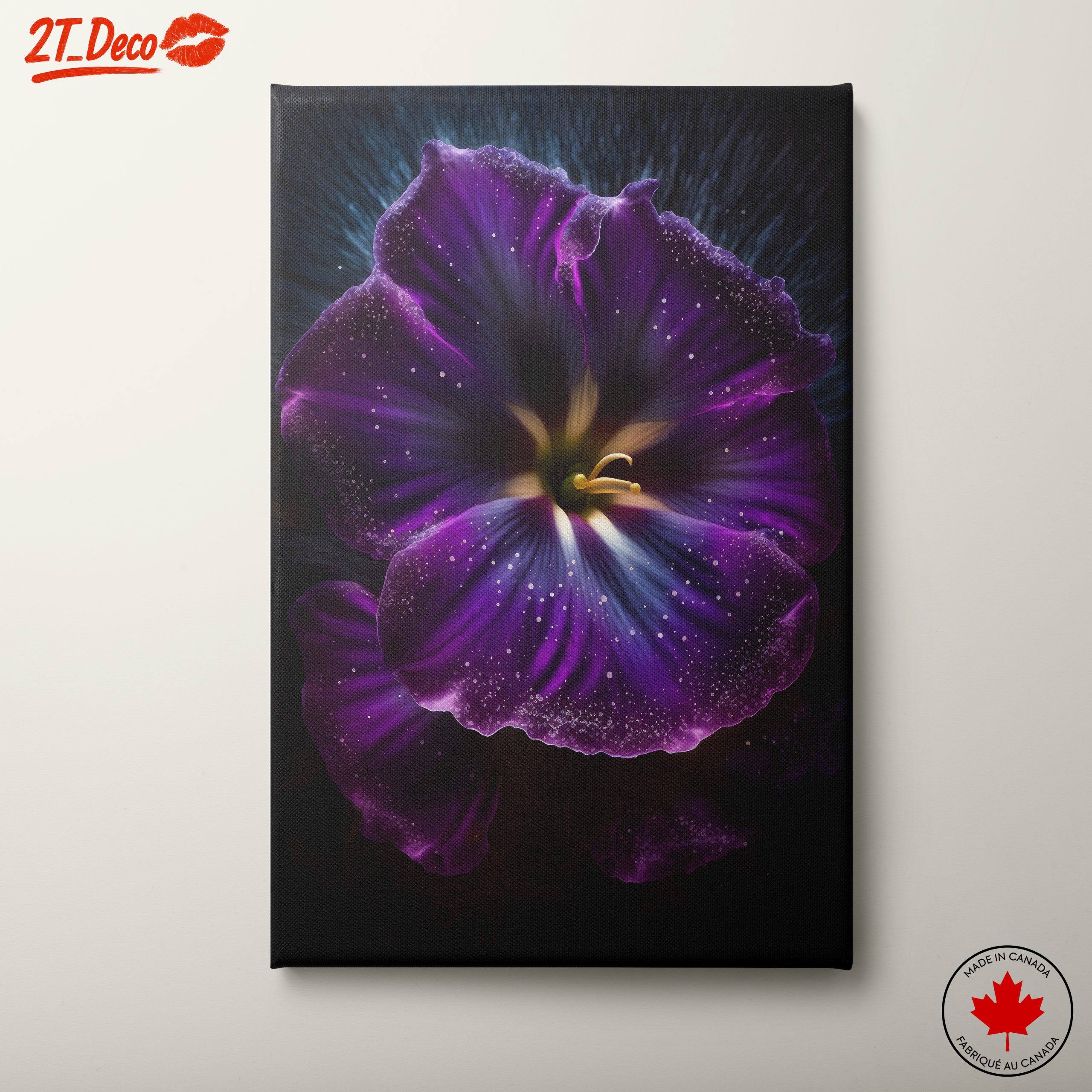 Vibrant Floral Arrangement with Deep Purple Petals