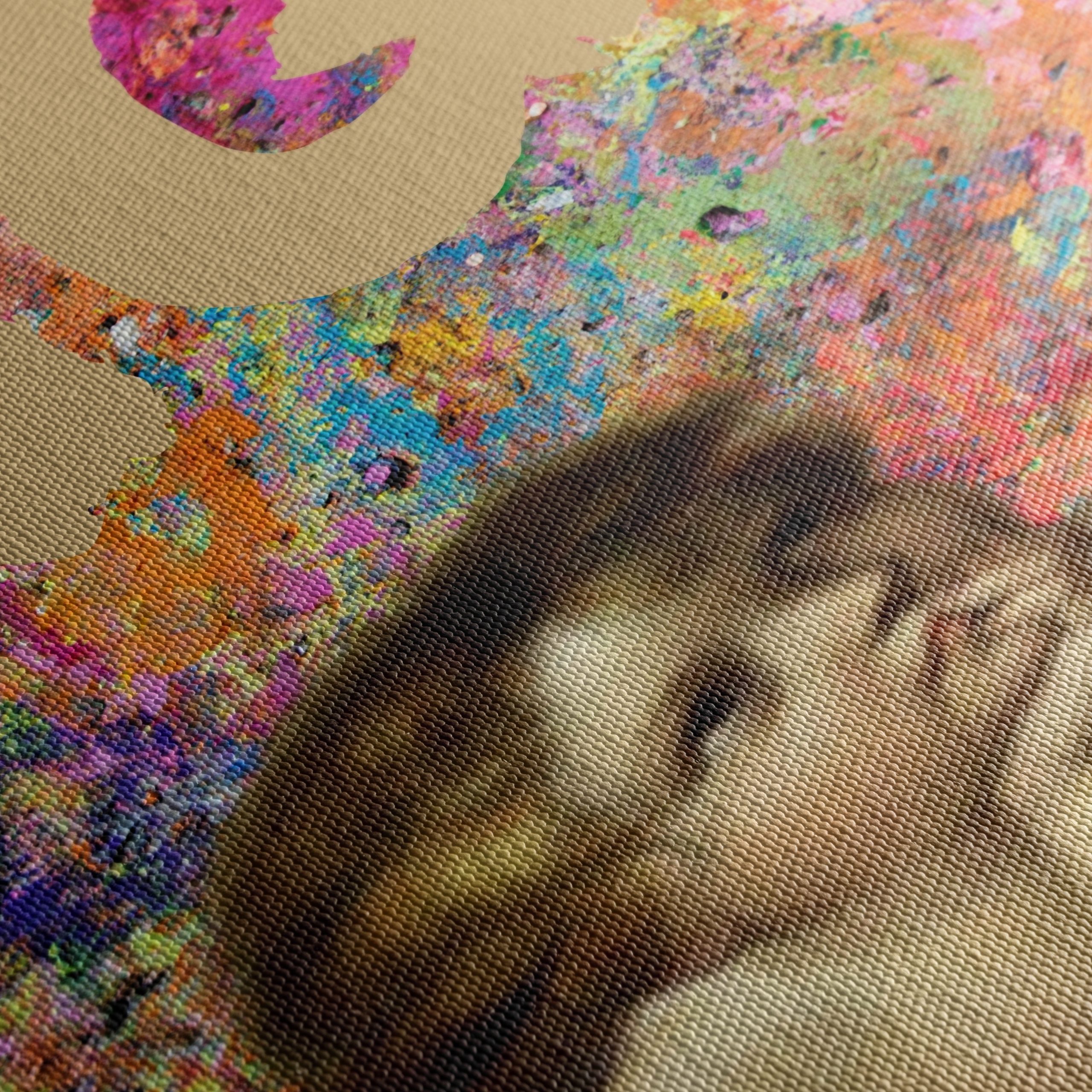 Cherubic Angels on Vibrant Abstract Background - Image 5