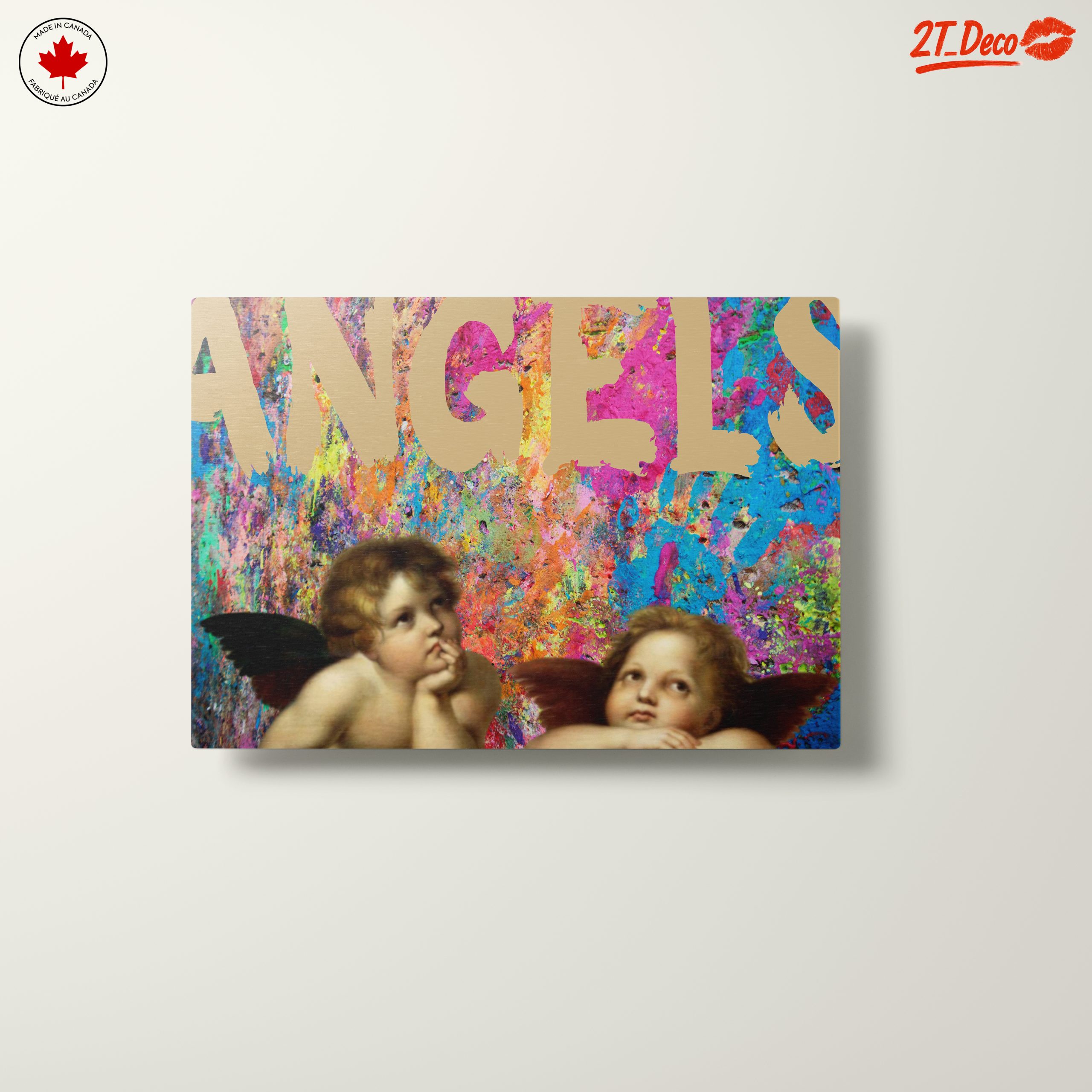 Cherubic Angels on Vibrant Abstract Background - Image 10
