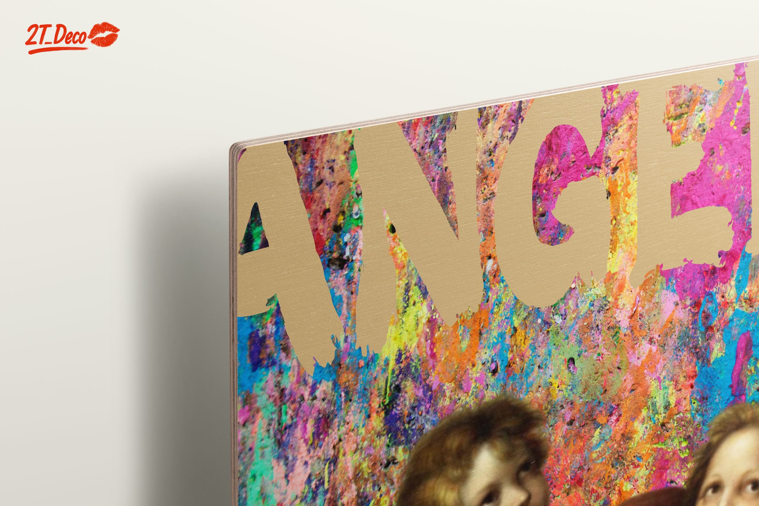 Cherubic Angels on Vibrant Abstract Background - Image 15