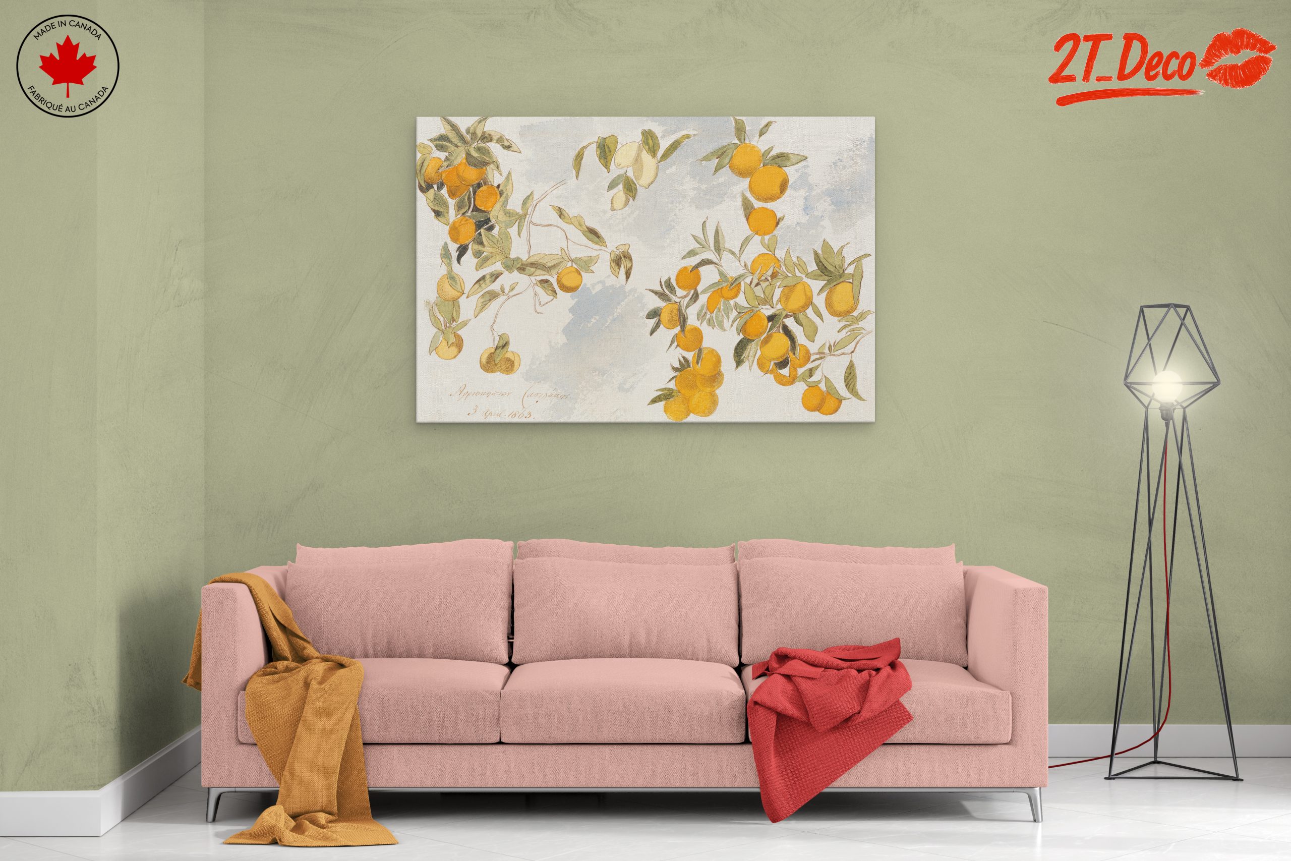 Oranges and Leaves Botanical Art 2 - Image 2
