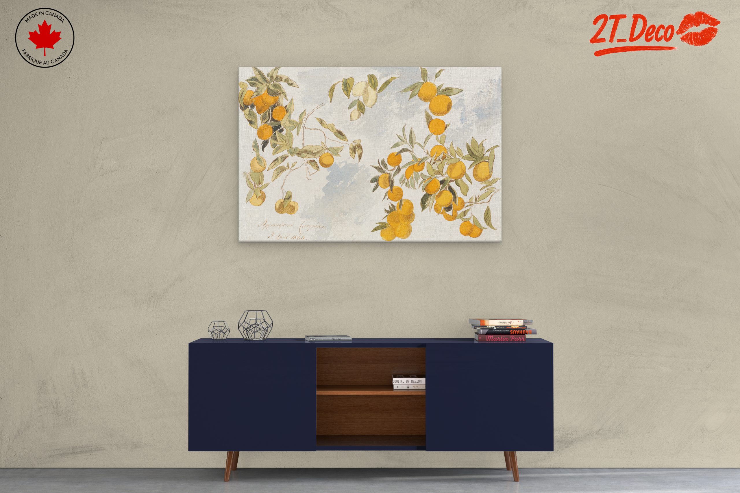 Oranges and Leaves Botanical Art 2 - Image 3