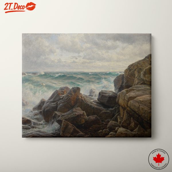 Rugged Coastline with Crashing Waves