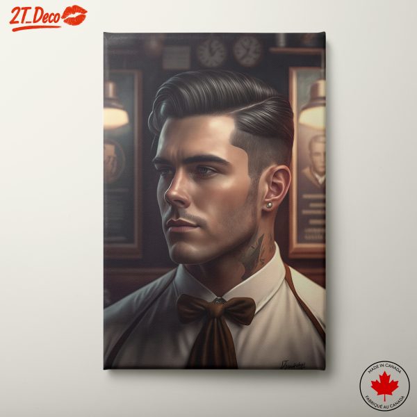 Elegant Bartender Portrait in Vintage Bar Setting