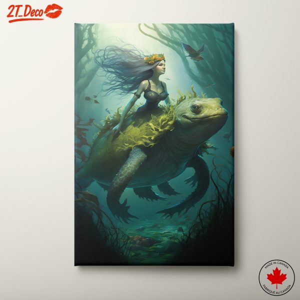 Enchanted Fantasy Character Riding a Turtle
