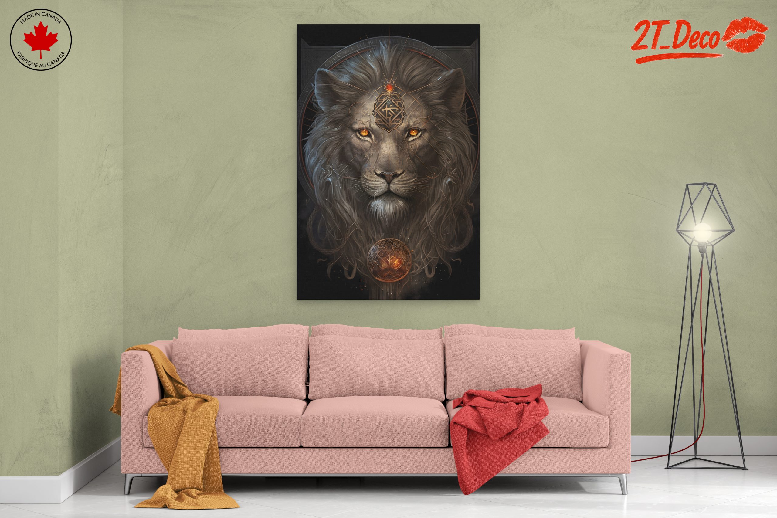 Majestic Lion Art with Intricate Details - Image 2