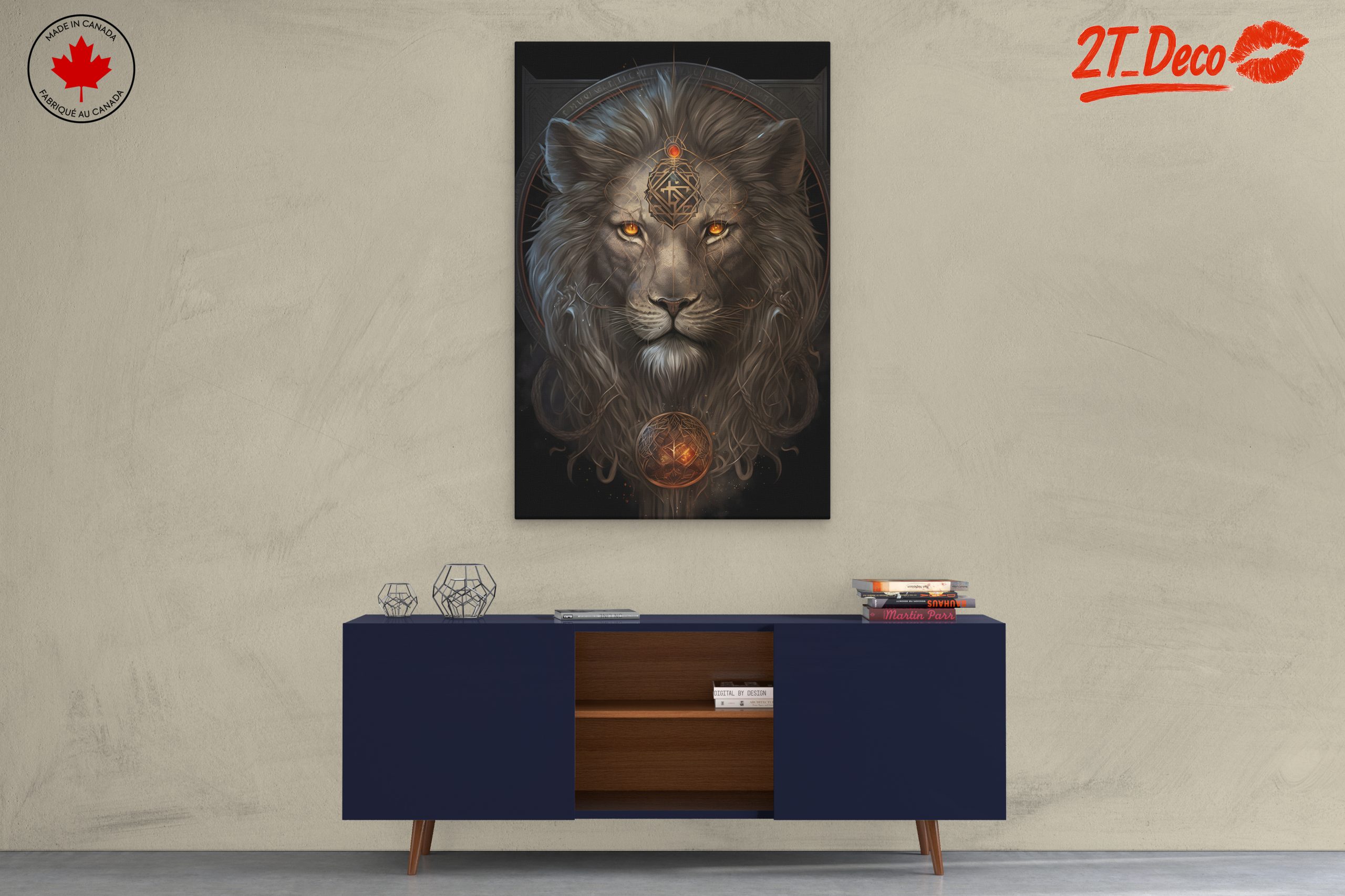 Majestic Lion Art with Intricate Details - Image 3