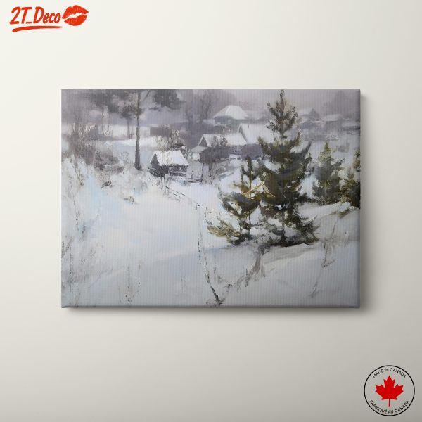 Serene Winter Landscape with Snowy Trees 9