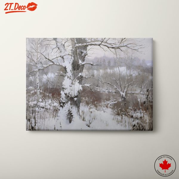 Serene Winter Landscape with Snowy Trees 8