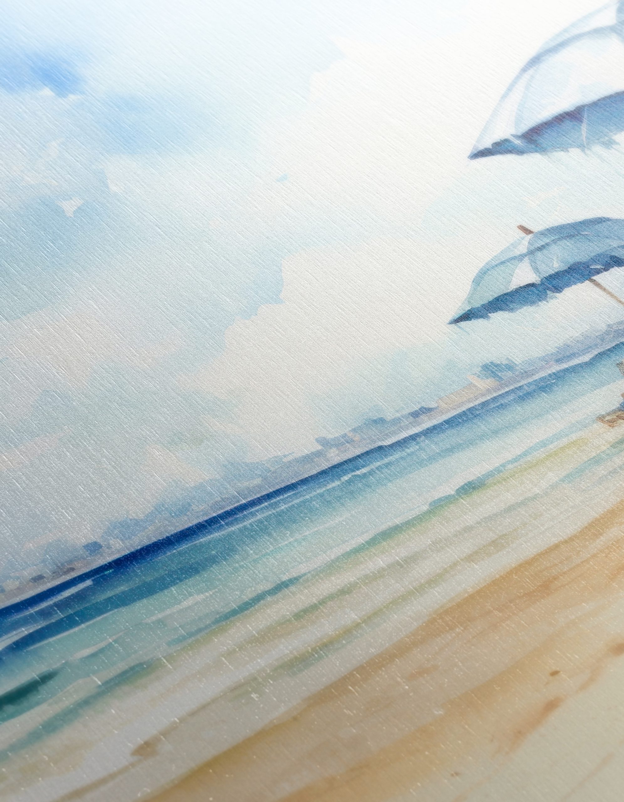 Serene Beach Scene with Umbrellas - Image 12