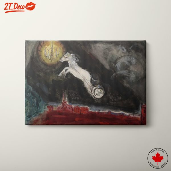 Ethereal Horse Flying in Fantasy Landscape