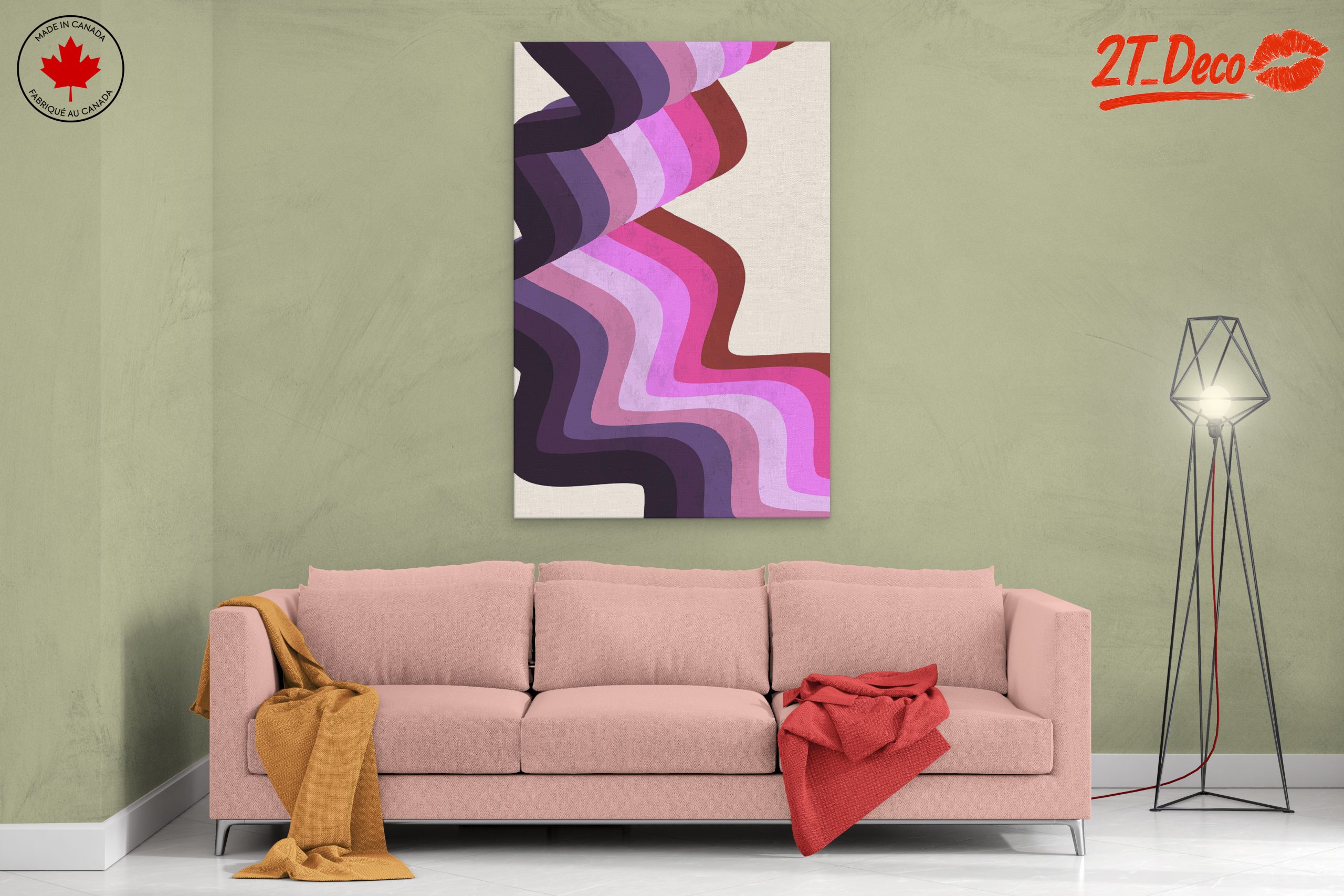 Colorful Abstract Interior Design Wall Art - Image 2