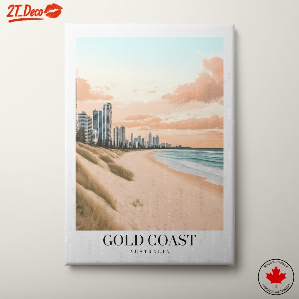 Gold Coast Coastal Art with Urban Skyline