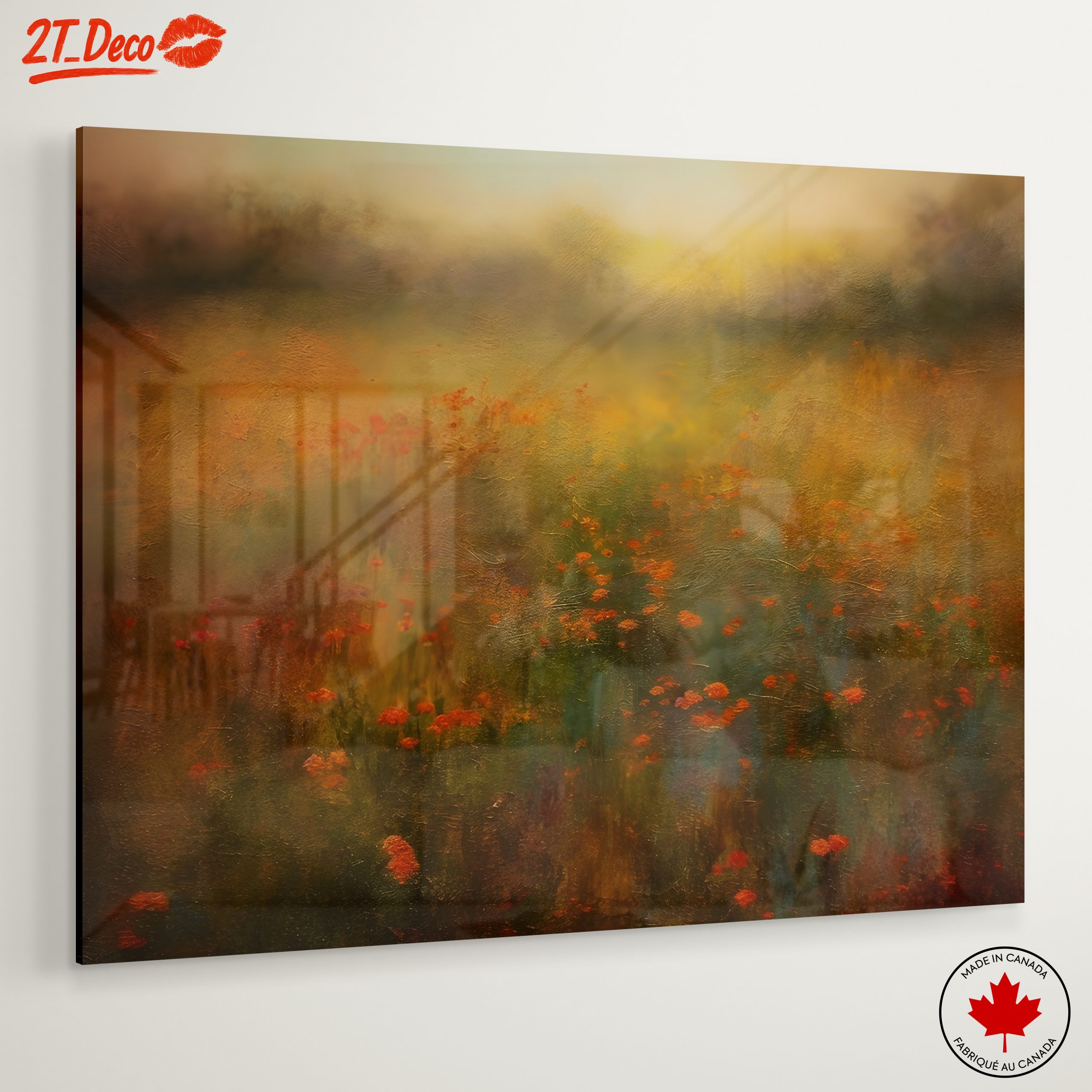 Vibrant Abstract Landscape with Flowers - Image 6