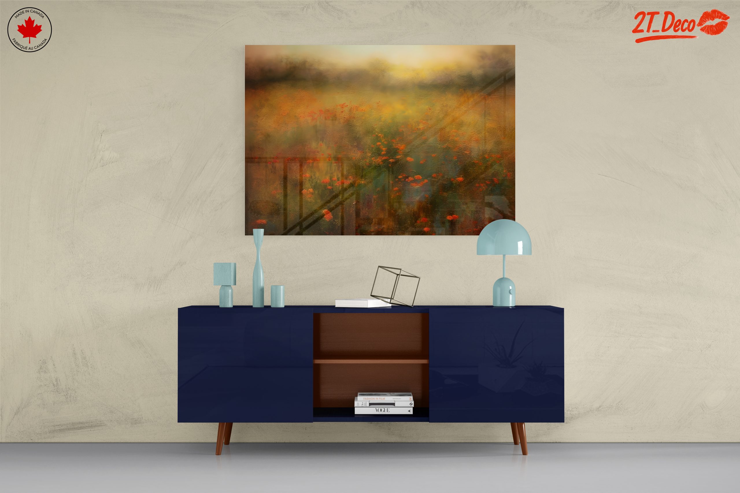 Vibrant Abstract Landscape with Flowers - Image 8