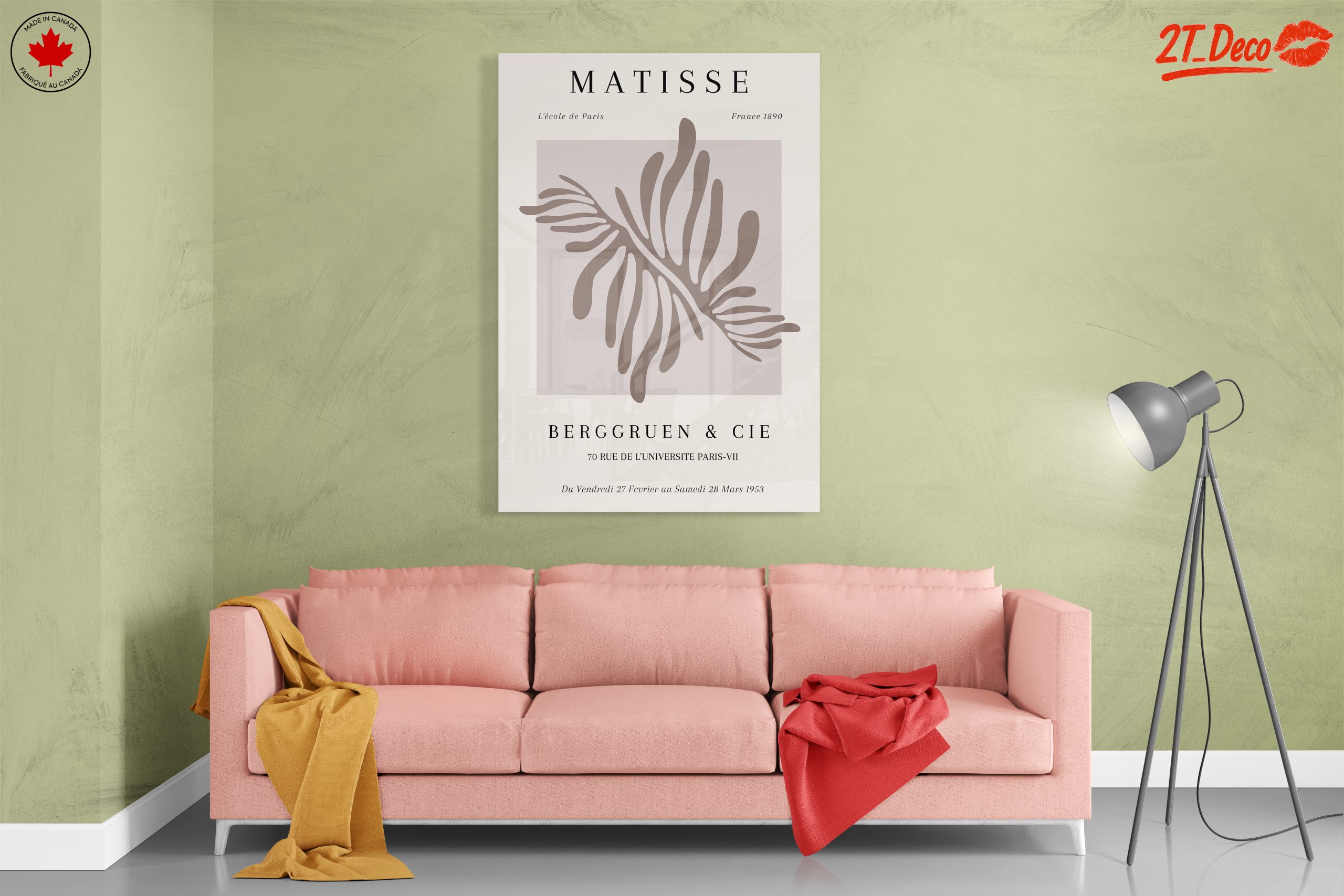 Elegant Botanical Leaf Art Featuring Henredon Inspiration - Image 7