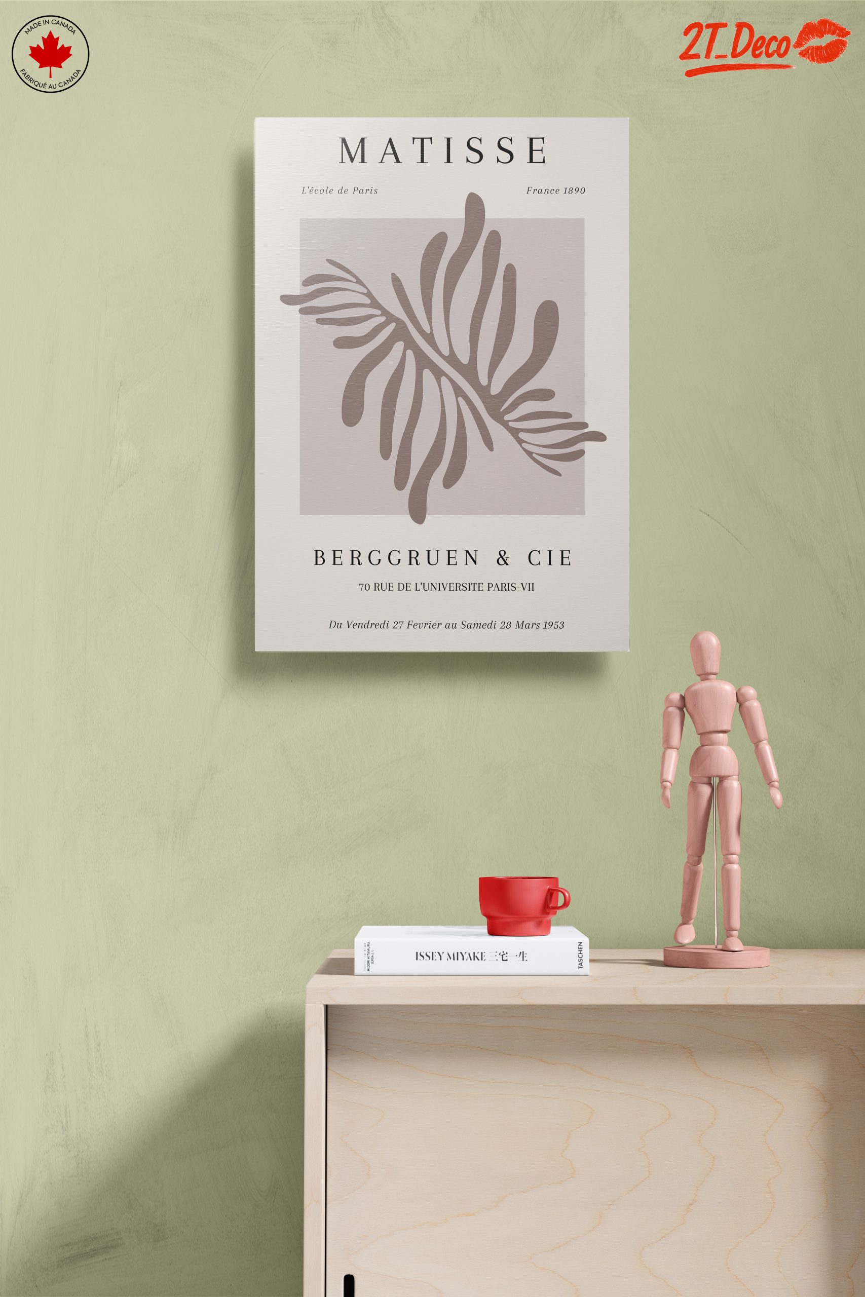 Elegant Botanical Leaf Art Featuring Henredon Inspiration - Image 14