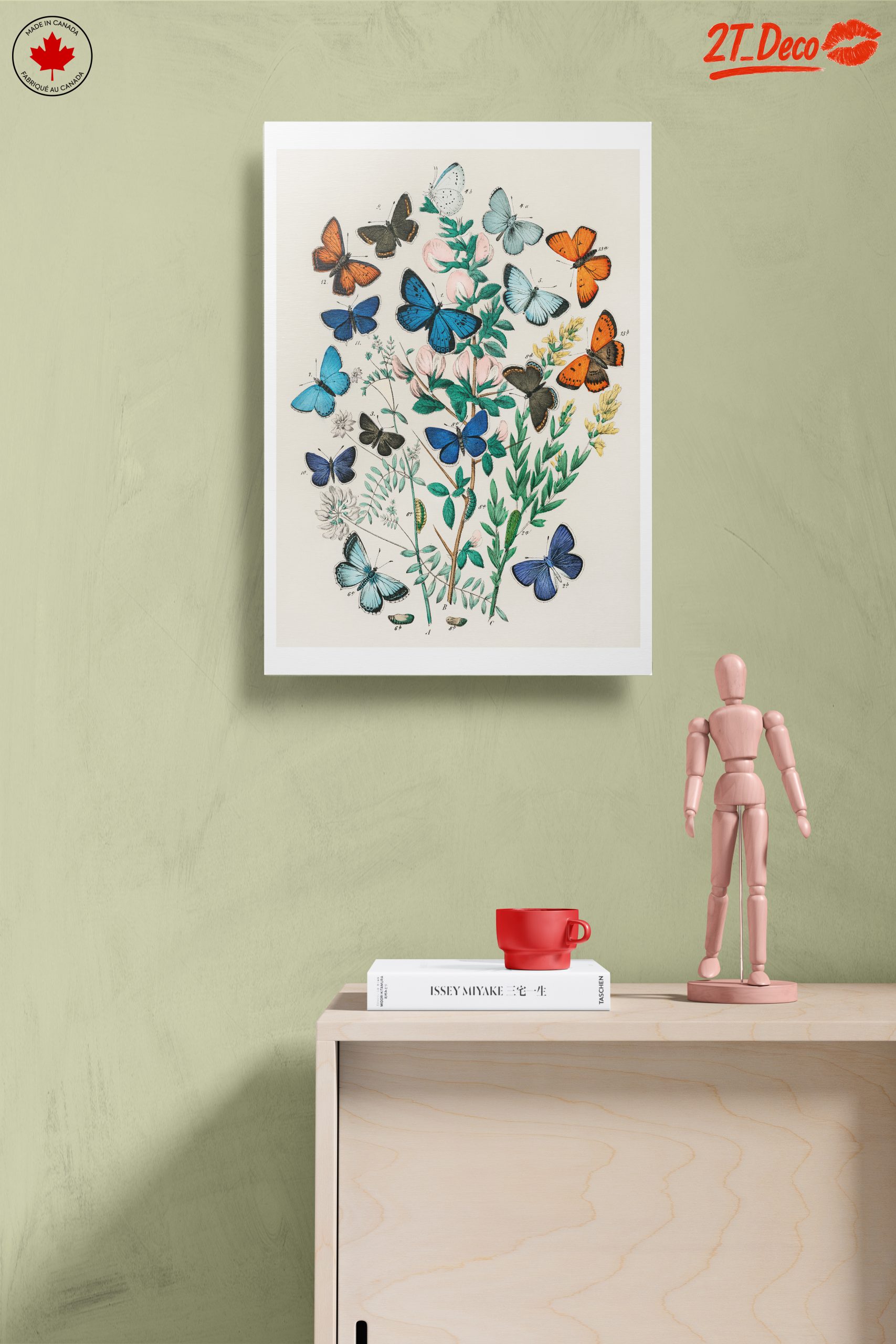 Colorful Botanical Illustration of Butterflies - Image 14