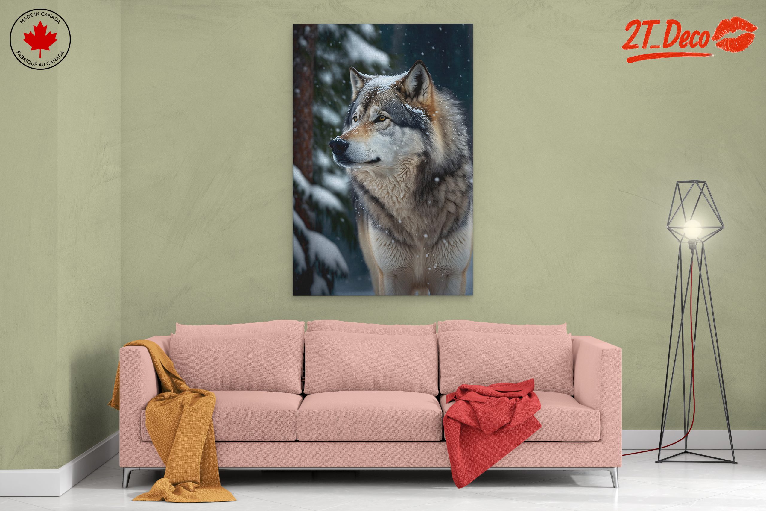 Majestic Wolf in Snowy Forest - Image 2