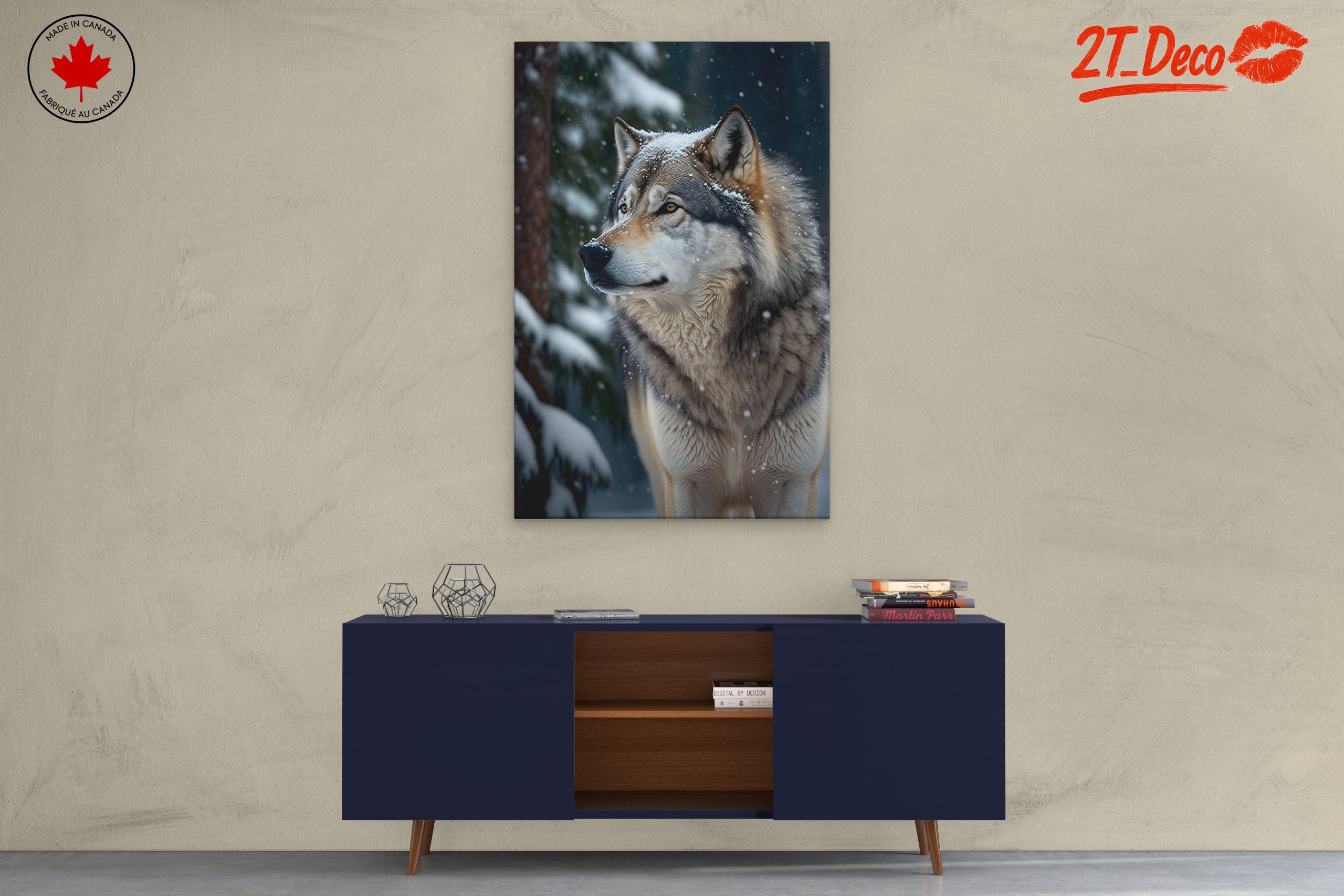 Majestic Wolf in Snowy Forest - Image 3